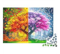 Fantasy Arbre d'automne Puzzle 1000 Pièces Educa Jouet Divertissement Créatif Décoration Intérieure intéressant Jeu Éducatif Challenge Toy pour Adultes Et Enfants À Partir De 12 Ans 52x38cm/1000pcs
