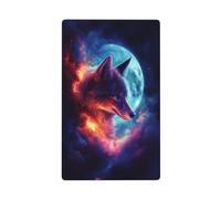 Fantasy Art Fox Moon Plaque murale vierge pour interrupteur décoratif 1 gang pour cuisine salle de bain Taille 11,4 x 7 cm