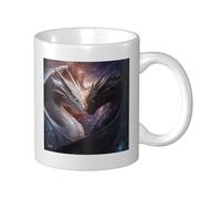 Fantasy Art Tasse en céramique Motif deux dragons 325 ml