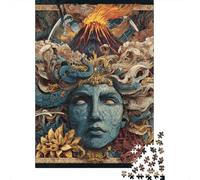 Fantasy Artwork Mythical Creature with Fire and Flames Puzzles 1000 Pièces Cadeau Unique Jeu Éducatif Challenge Toy À De Qualité Supérieure Peinture Art pour Adultes Et Enfants À Partir De 12 Ans 70
