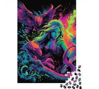 Fantasy Artwork with Birds Puzzle 1000 Pièces Cadeau Unique Jeu Éducatif Défi Jouet À De Qualité Supérieure Peinture Art pour Adultes Et Enfants 52x38cm/1000pcs