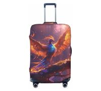 Fantasy Bird Illustration - Housses de protection élastiques pour valises de 45 à 81 cm, Noir, X-large