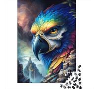 Fantasy Bird Portrait 1000 Pieces for Adults & Kids Vibrant Eagle Close-up Educational Games Home Decor Puzzle for Family 52x38cm 1000pcs
