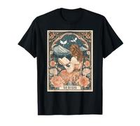 Fantasy Book Lover The Reader Tarot Book Dragon Romantasy T-Shirt