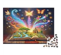 Fantasy Book World Colourful Book Butterfly World 1000 Pieces Jigsaw Puzzles Adults Fun Brainteasing Home Activity 70x50cm/1000pcs