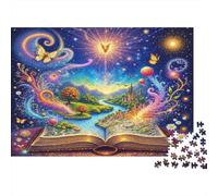 Fantasy Book World Colourful Book Cosmic Garden 1000 Pieces Jigsaw Puzzles Adults Fun Brainteasing Home Activity 70x50cm/1000pcs