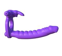 Fantasy c-ringz - silicone double vibrator rabbit