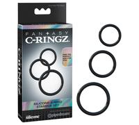 Fantasy C-Ringz - trio d'anneaux pour pénis (noir)