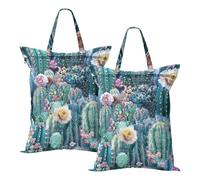 Fantasy Cactus Sac de voyage étanche pour vêtements humides pour yoga gym 2 pièces Sac de voyage avec poignée