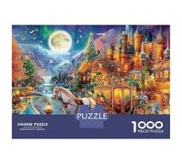 Fantasy Castle 1000 Stück Premium Cardstock Jigsaw Puzzle Set Für Erwachsene Kinder Märchen DIY Puzzle Stress Relief Gehirntraining Beste Geschenkidee 38x26cm/1000pcs