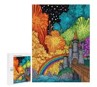 Fantasy Castle Rainbow Bridge Puzzle 1000 Pièces Educa Jouet en Bois Cadeau Unique Décoration Intérieure Jeu Éducatif Challenge Toy Adultes Et Enfants À Partir De 14 Ans 500 PCS