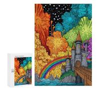 Fantasy Castle Rainbow Bridge Puzzle 1000 Pièces Educa Jouet en Bois Cadeau Unique Décoration Intérieure Jeu Éducatif Challenge Toy Adultes Et Enfants À Partir De 14 Ans 300 PCS