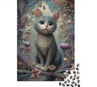 Fantasy Cat Artwork Puzzle 1000 Pièces Educa Jouet en Bois Jeu D'Intelligence Décoration Intérieure Jeu Éducatif Challenge Toy Adultes Et Enfants À Partir De 14 Ans 38x26cm/1000pcs