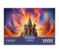 Fantasy Cathedral Sky Pièces en Carton Épais Et Solides Parfait pour Améliorer La Concentration, La Patience Et La Pensée Logique Pendant Le Temps Libre 52x38cm/1000pcs