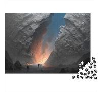 Fantasy Cave Adventure 100% Recycled Cardboard Cave Torch Adventure 1000 Piece Jigsaws for Adults Brain Development Classic Games 52x38cm/1000pcs