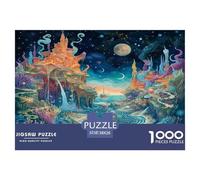 Fantasy Château 1000 Pièces Puzzles pour Adultes,Interstellaire de Fantasy Un Jeu De Dexérité Très Difficile Puzzle Jeu Éducatif l'art De La Décoration Moderne 38x26cm/1000pcs