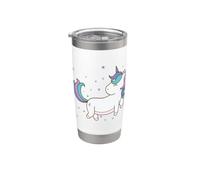 Fantasy Cheval Licorne avec étoiles Gobelet isotherme en acier inoxydable double paroi