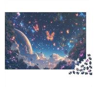 Fantasy Ciel étoilé Puzzle 1000 Pieces Cadeau Unique Nébuleuse Papillon Jeu Éducatif Défi Jouet À De Qualité Supérieure Peinture Art pour Adultes Et Enfants 1000pcs (75x50cm)