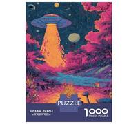 Fantasy Ciel étoilé Puzzle Art Déco 1000 Pièces OVNI Jigsaw Puzzle Jeu De Famille Idées Cadeaux pour Adultes Et Enfants À Partir De 12 Ans 70x50cm/1000pcs