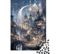 Fantasy City Night Set De 1000 Pièces Papier Recyclé Puzzle Adulte Facile Ranger Loisirs Maison Casse-tête Engageant Heures Divertissement 38x26cm/1000pcs