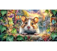 Fantasy-City-on-Mountain Puzzle 1000 pièces Défi de Jeu éducatif Papier recyclé Jeu Stimulant pour Relaxation, créativité et Cadeaux 38x26/1000 pièces