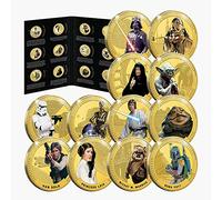 FANTASY CLUB 12 pièces Officielles de Star Wars, Épisodes IV-VI de la trilogie Originale - 44 mm Chacune est présentée dans Un Magnifique Album de Collection. Édition limitée