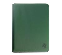 FANTASY CLUB | Album pour Cartes à 9 Pochettes - Valorisez votre collection avec un album en cuir synthétique vert à texture diamant et fermeture éclair | Capacité de 360 cartes | Sans acide ni PVC