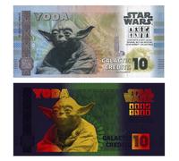 FANTASY CLUB Billet Star Wars Trilogie original Yoda | Marchandising officiel | Édition limitée avec hologramme doré et effets UV