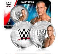 FANTASY CLUB Randy Orton WWE Pièce de monnaie officielle à collectionner 32 mm - Hommage au meurtrier des légendes et à plusieurs champions en édition limitée pour les fans et les collectionneurs