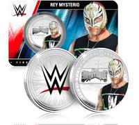 FANTASY CLUB Rey Mysterio WWE Pièce de collection officielle 32 mm - Hommage au Maître du 619 et Légende de la lutte aérienne - Édition limitée pour les fans et les collectionneurs
