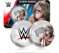 FANTASY CLUB The Ultimate Warrior WWE Pièce de collection officielle 32 mm - Hommage au guerrier ultime et symbole des années 90 - Édition limitée pour fans et collectionneurs