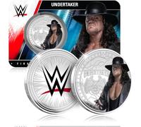 FANTASY CLUB The Undertaker WWE Pièce de collection officielle 32 mm - Hommage aux funérailles et légende de la WWE - Édition limitée pour les fans et les collectionneurs