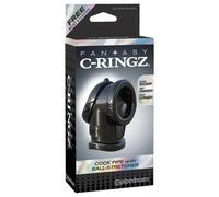 Fantasy Cock Pipe - anneau pénien et scrotal (noir)