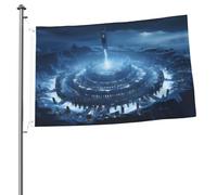 Fantasy Continent Drapeau double face 2 x 3 - Bannière d'extérieur robuste et décorative, idéale pour le jardin, la chambre et la décoration de fête