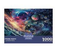 Fantasy Cosmique Papier Puzzle Jeu De Société Adulte Activités Familiales Stimulantes 1000 Pièces Dreamy Illusion Casse-tête Qualité Premium pour Adultes 38x26cm/1000pcs