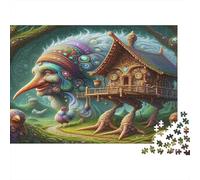 Fantasy Creature House 1000 Piece Puzzle for Adults: GNOME & Treehouse Fun and Challenging Family Game & Great Gift Idea 52x38cm/1000pcs