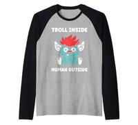 Fantasy Creature Monster Funny Quote Troll Manche Raglan