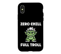 Fantasy Creature Monster Funny Quote Zero Chill Full Troll Coque pour iPhone X/XS