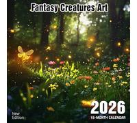 Fantasy Creatures Art 2026 Calendar: Dragons, fairies, and beasts in fantastical artworks