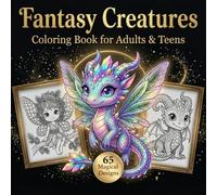 Fantasy Creatures Coloring Book for Adults & Teens: 65 Cute and Magical Creature Designs for Relaxation, Creativity, and Stress Relief