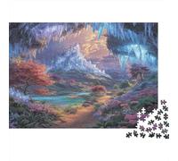 Fantasy Crystal Valley de l'intérieur de la Grotte de Glace Picture Puzzle 1000pcs Puzzles for Teenagers Jeu Éducatif Défi pour Adulte 52x38cm/1000pcs