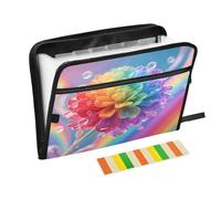 Fantasy Dahlia Classeur extensible à fermeture éclair 13 poches accordéon Organiseur de documents pour le travail et la maison