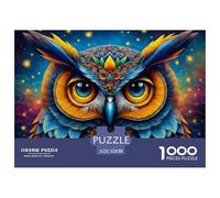 Fantasy de Hibou coloré Pièces Découpées Précisément Idéal pour Réduire Le Stress, La Calme Mentale Et Profiter De Moments De Loisir 52x38cm/1000pcs