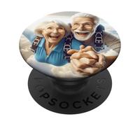 Fantasy Deux Personnes Parachutisme PopSockets PopGrip Adhésif