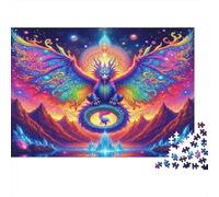 Fantasy Dragon Art 100% Recycled Cardboard Fierce Dragon Roar 1000 Piece Puzzle for Adults The Impossible Challenge Fun Present 52x38cm/1000pcs
