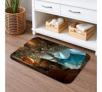 Fantasy Dragon Bubble Tapis de bain à séchage rapide, absorbant, antidérapant, lavable en mousse à mémoire de forme, pour décoration de salle de bain, 50,8 x 81,3 cm