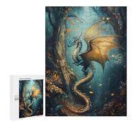 Fantasy Dragon Forest Scene-3 Puzzle 1000 Pièces Educa Jouet en Bois Cadeau Unique Décoration Intérieure Jeu Éducatif Challenge Toy Adultes Et Enfants À Partir De 14 Ans 500 PCS