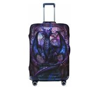 Fantasy Dragon In Cathedral Housses de bagage de voyage élastiques 45,7 à 81,3 cm, noir, M