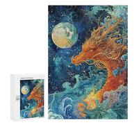 Fantasy Dragon Ocean Art Print Puzzle 1000 Pièces Educa Jouet en Bois Cadeau Unique Décoration Intérieure Jeu Éducatif Challenge Toy Adultes Et Enfants À Partir De 14 Ans 300 PCS