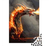 Fantasy Dragon Puzzle 1000 Pièces Cadeau Unique Jeu Éducatif Challenge Toy À De Qualité Supérieure Peinture Art pour Adultes Enfants 1000pcs (75x50cm)